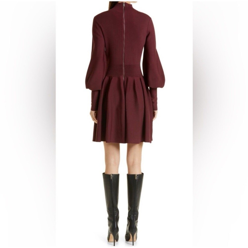 Ted Baker Naydine Balloon Sleeve Fitted Skater Dress In Merlot Sz 8 New (Sm Snag - Picture 12 of 12